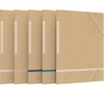 Oxford Touareg Klappmappe, aus Karton, A4 Format, beige und sortierte Farben, Packung mit 5 Stück