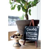 Slate table easel, mahogany tripod