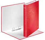 Classeur Leitz WOW A4 Maxi 2 anneaux méc-D 25mm rouge