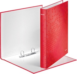 Ringband Leitz WOW A4 maxi 2-rings D-mechaniek 25mm rood