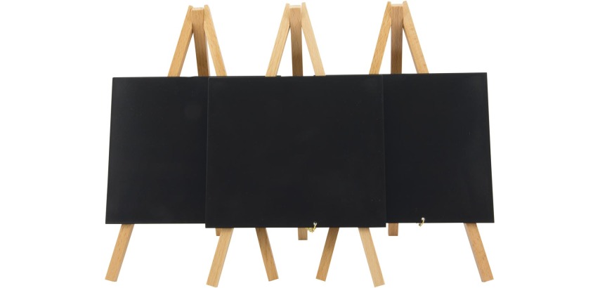Securit ardoise Mini, ft 24 x 15 cm, hêtre laqué, paquet de 3