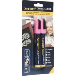 Securit krijtmarker medium, blister van 2 stuks, roze