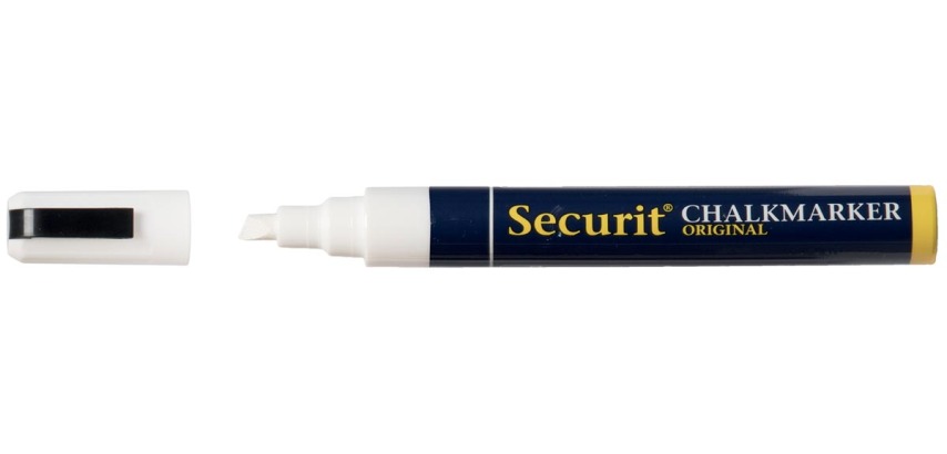 Securit marqueur à la craie moyen, blanc