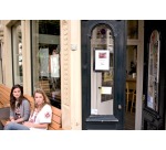 Securit glass poster holder, A4 size, black