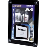 Securit porte-affiches vitre, ft A4, noir