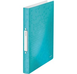 Ringband Leitz WOW A4 2-rings O-mechaniek 25mm PP ijsblauw