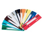 File fasteners, assorted colors, box of 250 pieces