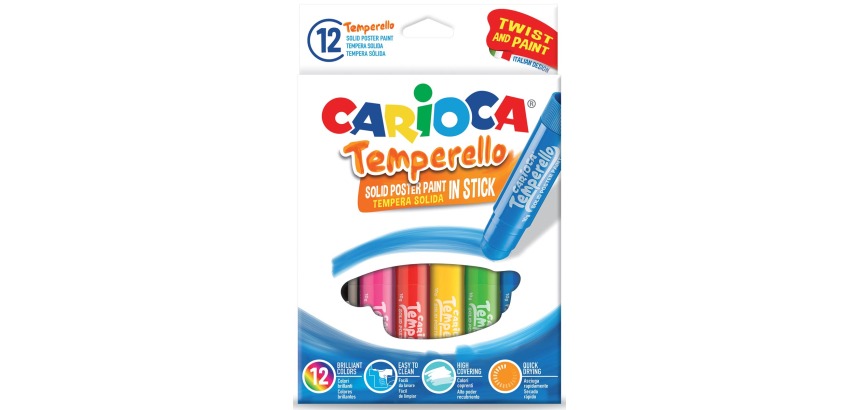 Carioca plakkaatverfstick Temperello, kartonnen etui van 12 stuks