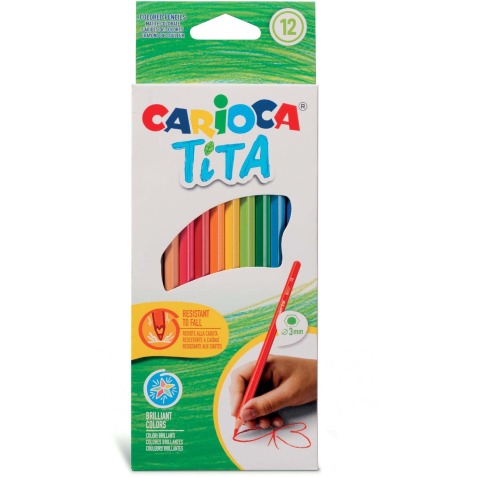 Carioca crayon de couleur Tita, 12 pièces en étui cartonné