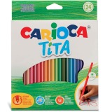 DE_Lapices de colores carioca tita hexagonal caja de 24 unidades colores surtidos