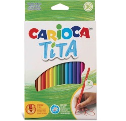 Carioca crayon de couleur Tita, 36 pièces en étui cartonné