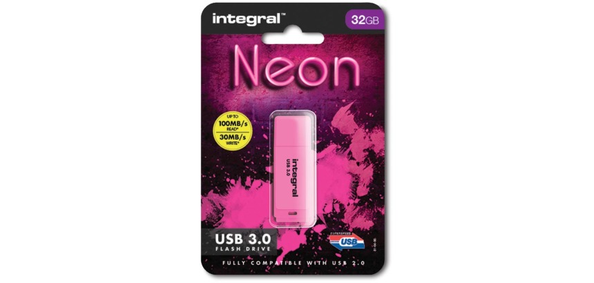 USB 3.0 Neon 32GB Pink INFD32GoNEONPK3.0