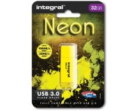USB 3.0 Neon 32GB Yellow Flash Drive INFD32GoNEONYL3.0