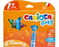 Carioca viltstift Baby Teddy, doos van 6 stuks in geassorteerde kleuren