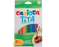 Carioca crayon de couleur Tita, 18 pièces en étui cartonné