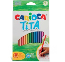 Carioca crayon de couleur Tita, 18 pièces en étui cartonné