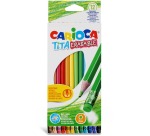 Carioca crayon de couleur à gomme Tita, 12 pièces en étui cartonné
