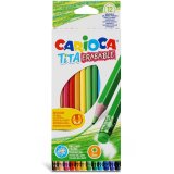 Carioca crayon de couleur à gomme Tita, 12 pièces en étui cartonné