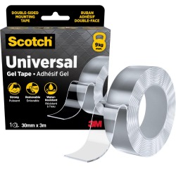 Scotch Universal Gel Mounting Tape, 30 mm x 3 m, transparent