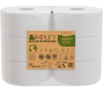 Papernet toiletpapier Simplify Mini Jumbo, 2-laags, 557 vellen, pak van 6 rollen