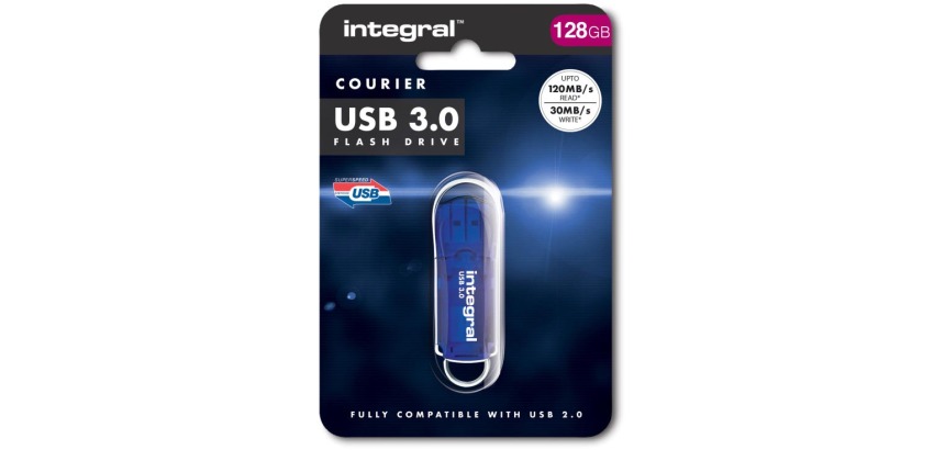Integral COURIER USB 3.0 Flash Drive, 128 GB