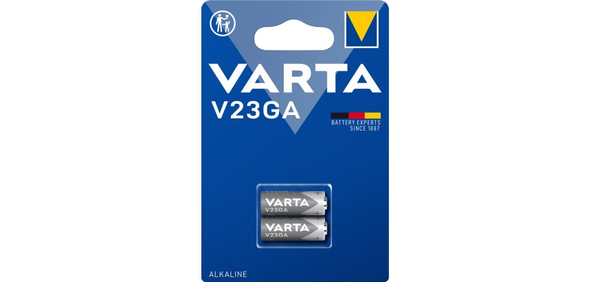 Varta V23GA alkaline button cell blister pack 2 pieces