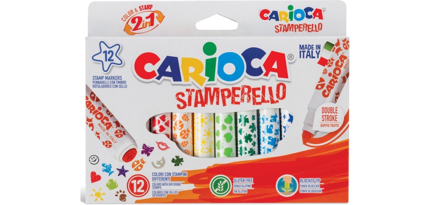 Feutre Carioca Tampon 2-en-1 assorti set 12 pièces
