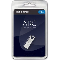 Integral ARC clé USB 2.0, 16 Go, argent