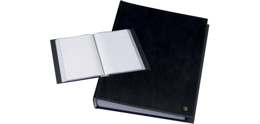 Presentation album Rillstab A4 1 ring 10 pockets black