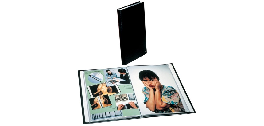 Präsentationsalbum Rillstab A4 1 Dose 20 Hüllen schwarz