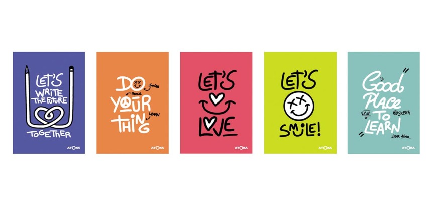 Atoma Writings cahier, ft A5, 144 pages, ligné