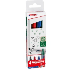 Edding whiteboard marker E-361, geassorteerde kleuren, blister van 4 stuks