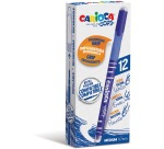 Carioca stylo bille Oops, medium, effaçable, boîte de 12 pièces, bleu
