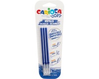 Carioca Oops navulling, medium, blauw, blister van 3 stuks
