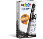 Carioca roller gel Oops, medium, effaçable, boîte de 12 pièces, noir
