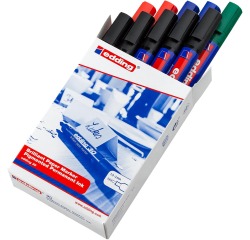 Marqueur edding 30 brillant ogive 1,5-3mm assorti boîte 10 pièces