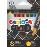 Carioca waskrijt Wax Metallic, kartonnen etui van 8 stuks