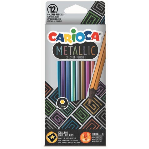 Carioca kleurpotlood Metallic, 12 stuks in een kartonnen etui