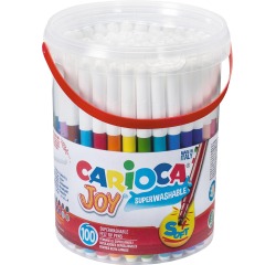 Carioca feutre de coloriage Joy, 100 feutres dans un pot plastique
