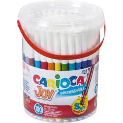 Carioca feutre de coloriage Joy, 100 feutres dans un pot plastique