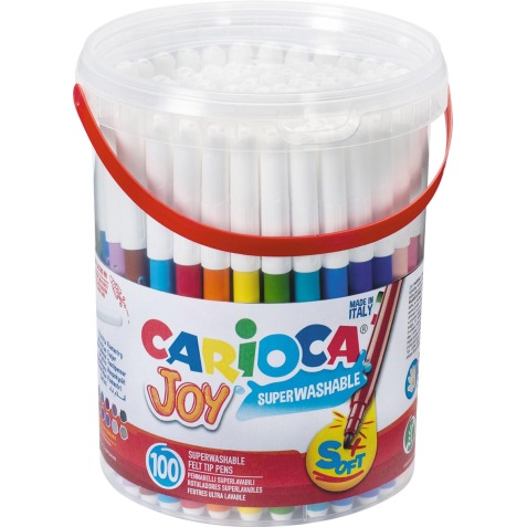 Carioca feutre de coloriage Joy, 100 feutres dans un pot plastique