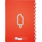 Atoma Sorbet cahier, ft A5, 144 pages, ligné, rood