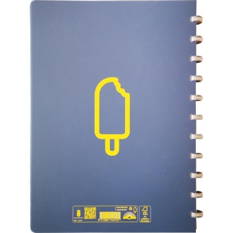 Atoma Sorbet cahier, ft A4, 144 pages, quadrillé 5 mm, blauw