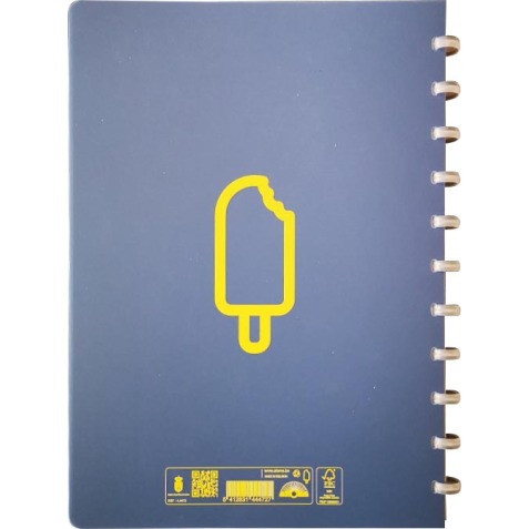 Atoma Sorbet cahier, ft A4, 144 pages, quadrillé 5 mm, blauw