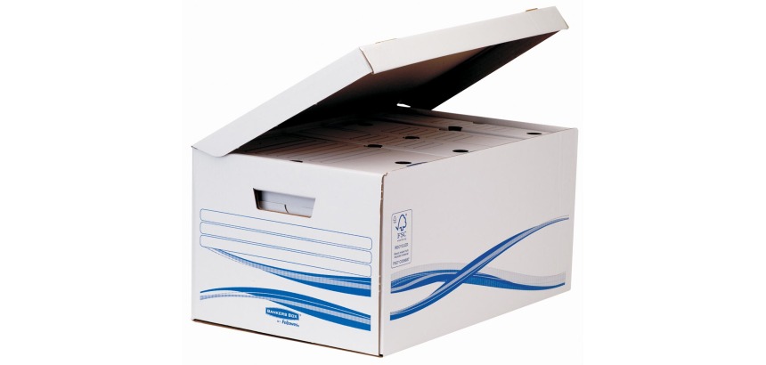 Bankers Box basic, flip top maxi inclusive 6 transfer archive box, A4 size, 8 cm spine