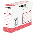 Bankers Box basic archiefdoos heavy duty, ft 9,5 x 24,5 x 33 cm, rood, pak van 20 stuks