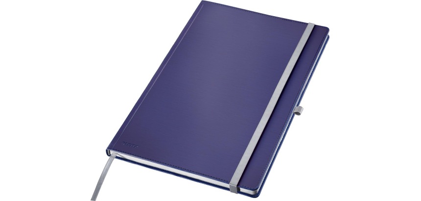 Leitz Style notebook, A4 size, hardcover, lined, blue