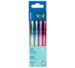 Pilot G-2 Bubble Rollerball Pen, medium, assorted colors, pack of 4 pieces