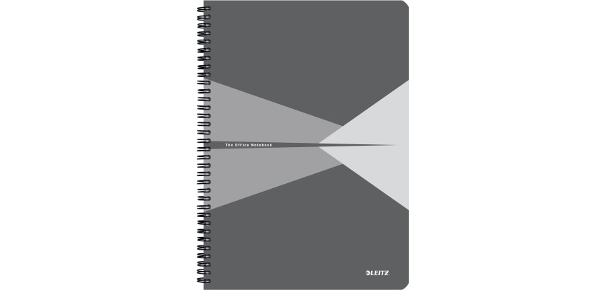 Leitz Office notebook, A4 size, PP cover, ruled, gray