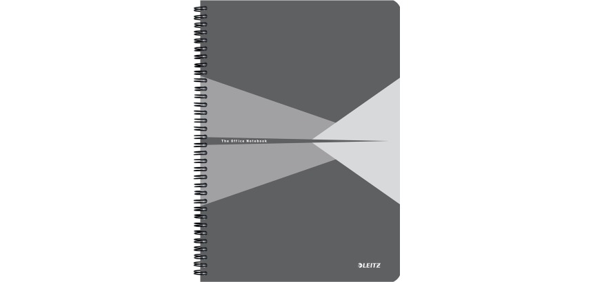 Leitz Office notitieboek, ft A4, kaft in PP, gelijnd, grijs